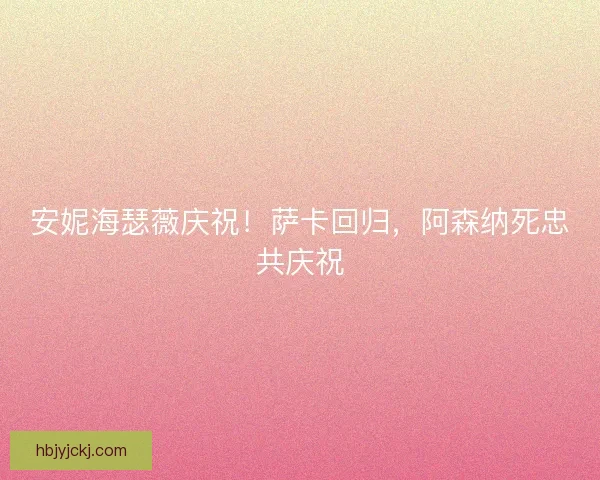 安妮海瑟薇庆祝！萨卡回归，阿森纳死忠共庆祝