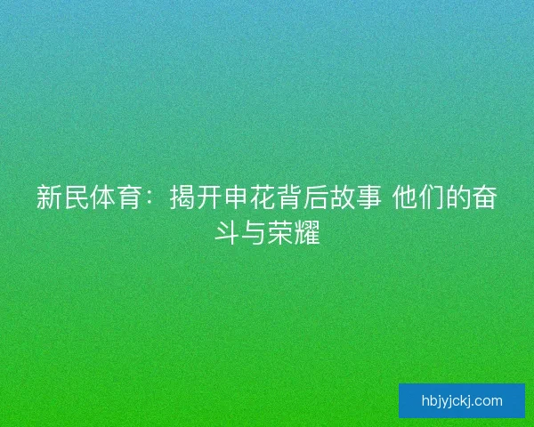 新民体育：揭开申花背后故事 他们的奋斗与荣耀